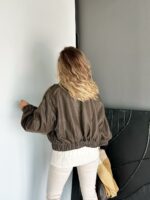 Brown leather jacket - Image 3