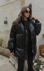 Black oversized puffer jacket - Image 2