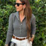 Ribbed knit long sleeve shirt