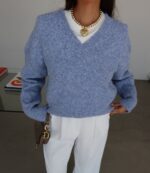 Light blue v neck sweater