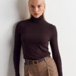 Brown wool turtleneck