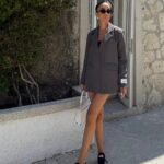 Grey oversized blazer