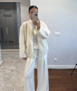 White bomber style jacket