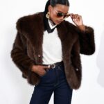 Brown fur jacket