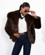 Brown fur jacket