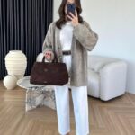 Greige button-up cardigan