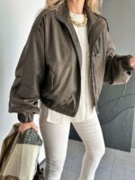Brown leather jacket - Image 4