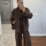 Brown bomber style jacket