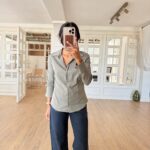 Olive green long sleeved shirt