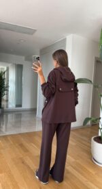 Brown cotton two - piece set - Image 5