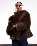 Brown fur jacket - Image 2