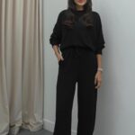 Black long sleeve cotton set