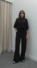 Black long sleeve cotton set