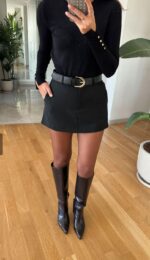 Black skort with a belt - Image 3