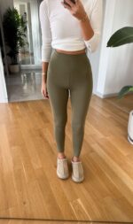 Olive green oysho high waist lycra leggings