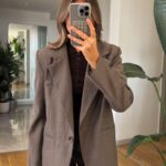 Brown oversized blazer
