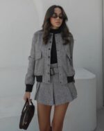 Stylish grey wool-blend co-ord set - Image 2