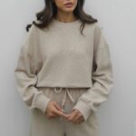 Beige knit set