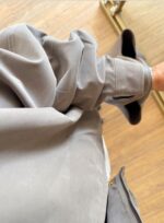 Taupe leather jacket - Image 2