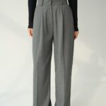 Grey wide leg pants