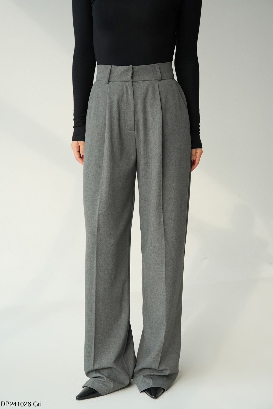 WhatsApp Image 2025-10-26 at 10.05.55 AM Grey wide leg pants - Image 1