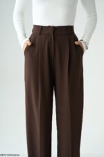 Brown wide leg pants - Image 2