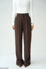 Brown wide leg pants