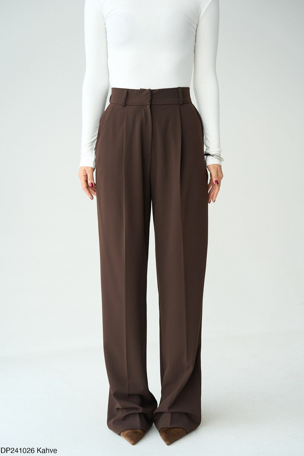 WhatsApp Image 2025-10-26 at 10.08.06 AM Brown wide leg pants - Image 1