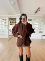 Brown suede jacket - Image 2