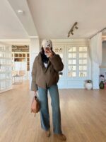 Khaki pouffer jacket