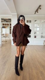 Brown suede jacket