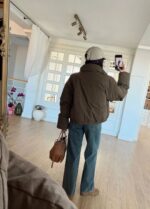 Khaki pouffer jacket - Image 3