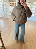 Khaki pouffer jacket - Image 2