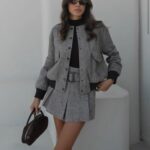 Stylish grey wool-blend co-ord set