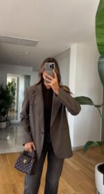 Brown oversized blazer - Image 2