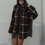 Brown checkered coat