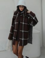 Brown checkered coat