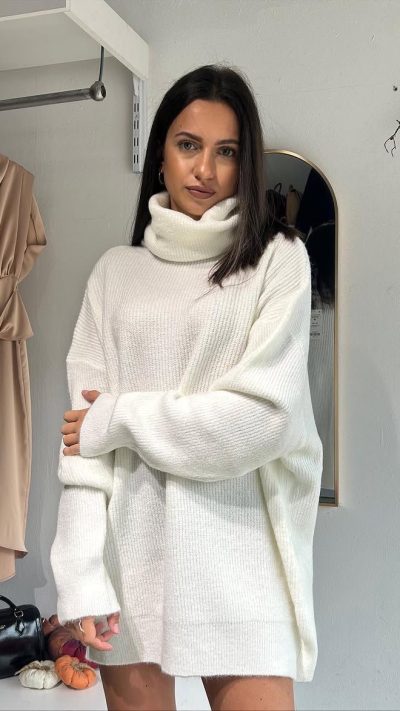 Off white knit long sweater
