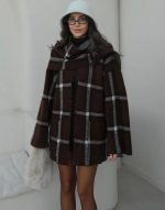 Brown checkered coat - Image 2