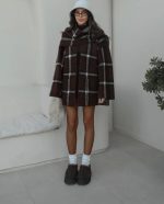 Brown checkered coat - Image 3