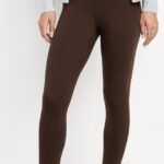Brown stirrup leggings