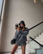 Grey set short and jacket