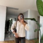 Off white knit cardigan with gold buttons