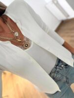 White top with matching cardigan - Image 2