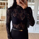 Black lace top