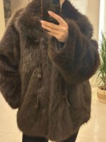 Brown faux fur jacket - Image 2