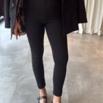 Black dotted leggings