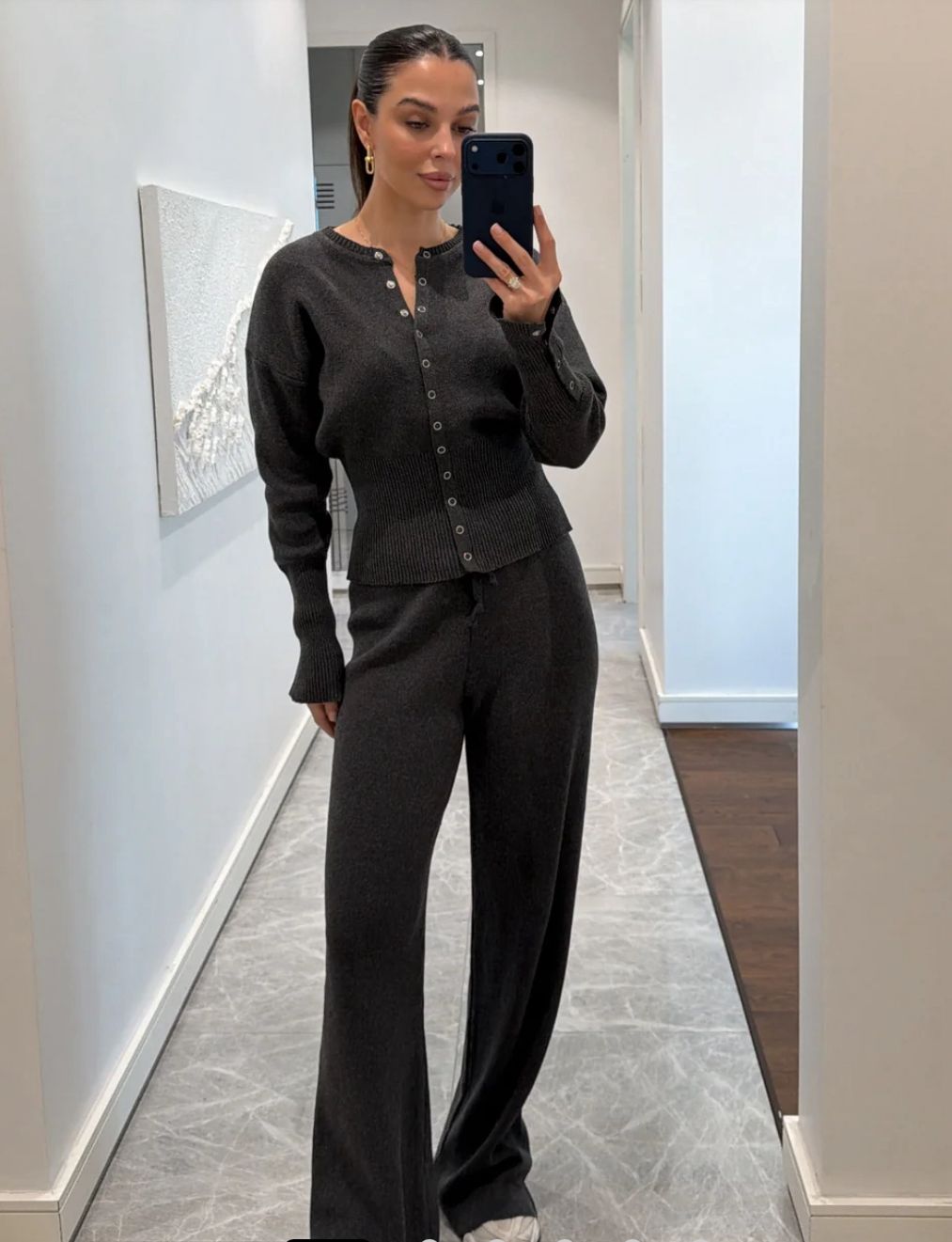 d4d9d391-1ed7-48fe-ac55-ea837b57cb8f Dark Grey soft wool set - Image 1