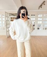 Women's White Knit Sweater