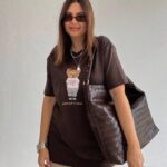 Brown Bear Graphic Oversized T-Shirt